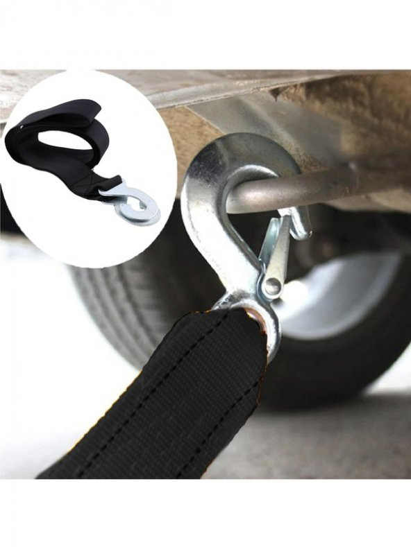 Araba Araç Otomobil Oto Spanzet Sapan Çeki Halatı Çantalı Lüx Tip 3 TON - 2