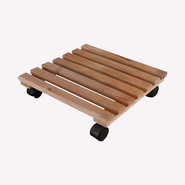 Ahşap Saksı Altlığı Damacana Tüp Saksı Sehpası - 3