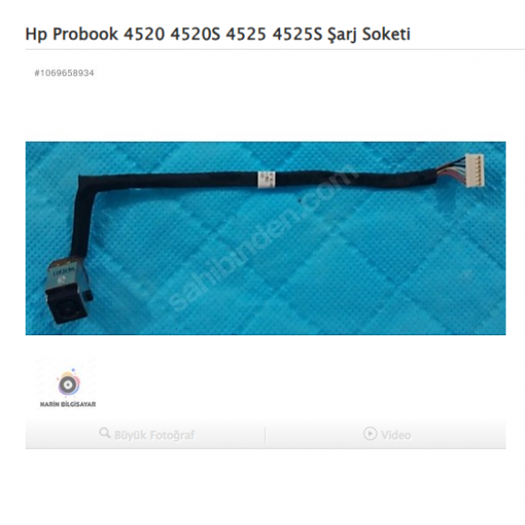 Hp Probook 4520 4520S 4525 4525S Şarj Soketi