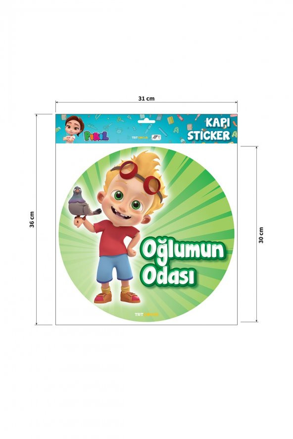 Pırıl Oğlumun Odası Kapı Sticker, Çocuk Odası Duvar Sticker - 4