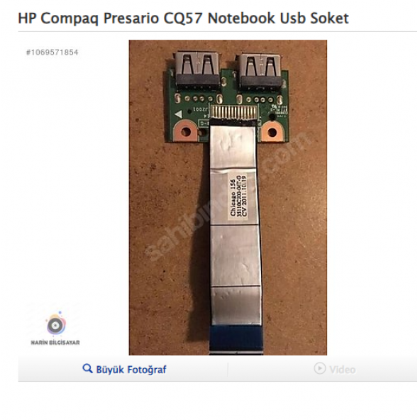 HP Compaq Presario CQ57 Notebook Usb Soket