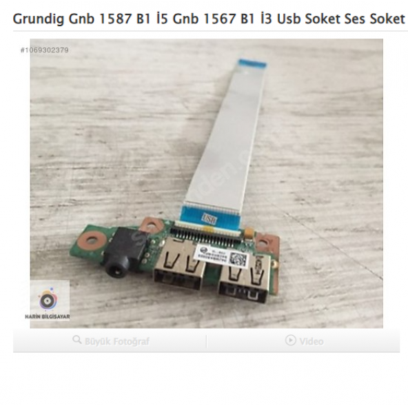 Grundig Gnb 1587 B1 İ5 Gnb 1567 B1 İ3 Usb Soket Ses Soket