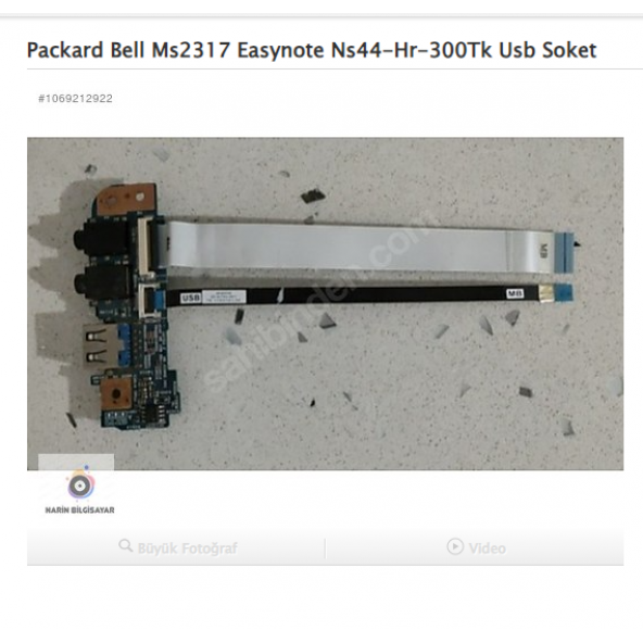 Packard Bell Ms2317 Easynote Ns44-Hr-300Tk Usb Soket