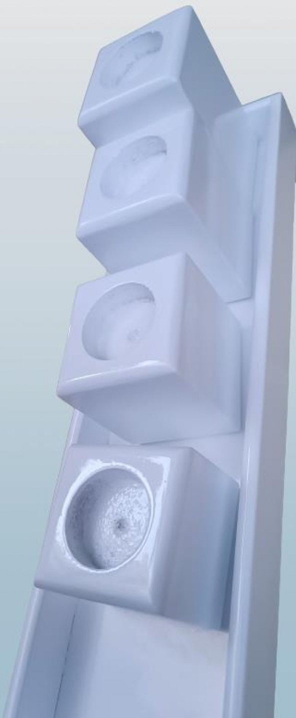 Hobi ADN 90273 Dekoratif Mumluk Ahşap MDF Parlak Beyaz MODEL El Yapım