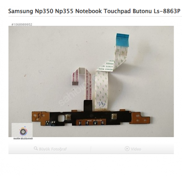 Samsung Np350 Np355 Notebook Touchpad Butonu Ls-8863P