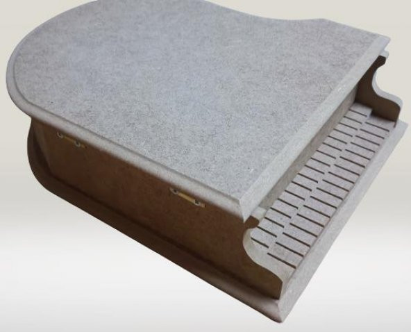 Hobi ADN 90274 Dekoratif Piyano Kutu Ayaklı Ahşap MDF HAM CNC Kesim MODEL El Yapı - 2