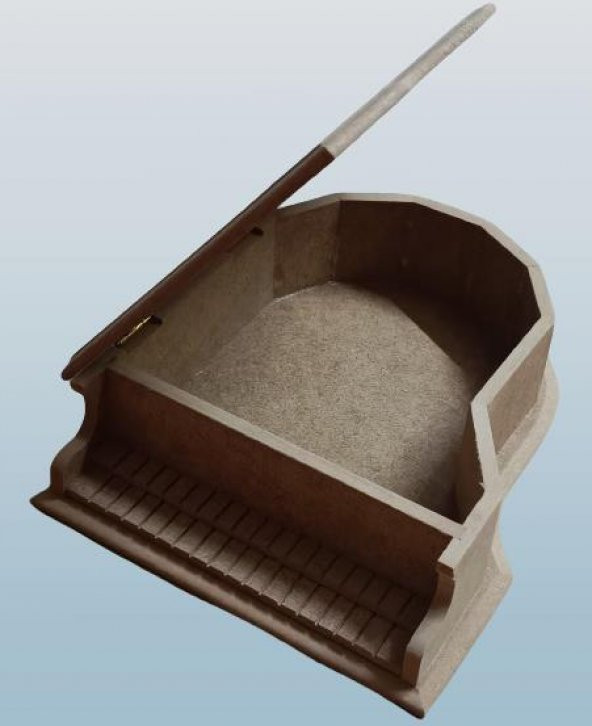 Hobi ADN 90274 Dekoratif Piyano Kutu Ayaklı Ahşap MDF HAM CNC Kesim MODEL El Yapı - 7