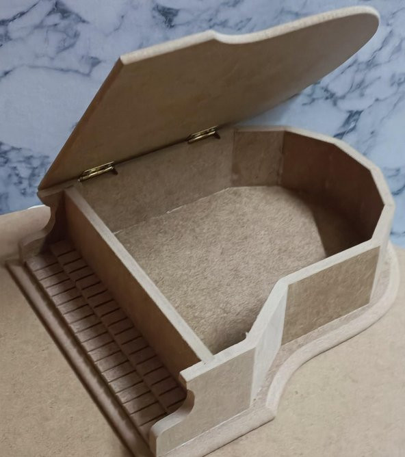 Hobi ADN 90274 Dekoratif Piyano Kutu Ayaklı Ahşap MDF HAM CNC Kesim MODEL El Yapı - 9