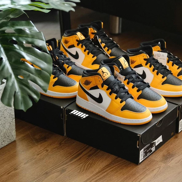 Nike Jordan Air 1 Mid 554725-701 Kadın Sneaker Spor Ayakkabı - 7