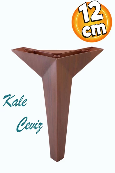 Kale Lüks Mobilya Koltuk Kanepe Sehpa Tv Ünitesi Ayağı 12 Cm Kahverengi Ahşap Desenli Ayakları ürün görseli