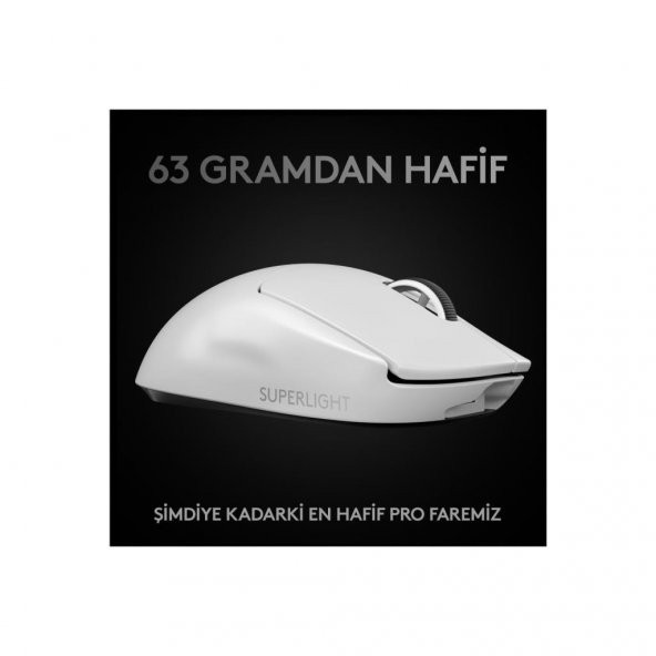 Logitech G PRO X Superlight Hero Beyaz Kablosuz Oyuncu Mouse Teşhir - 3