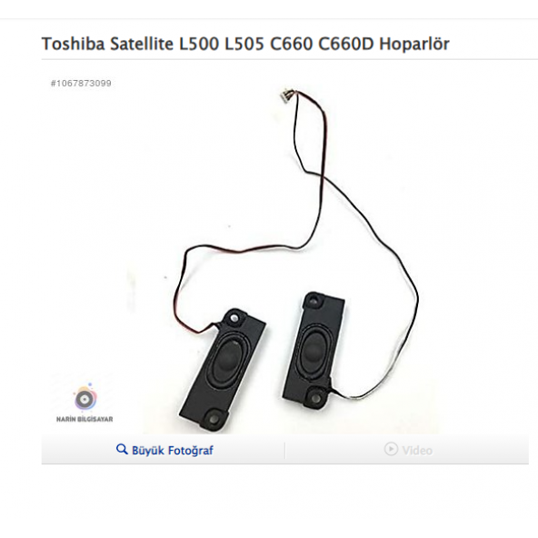 Toshiba Satellite L500 L505 C660 C660D Hoparlör