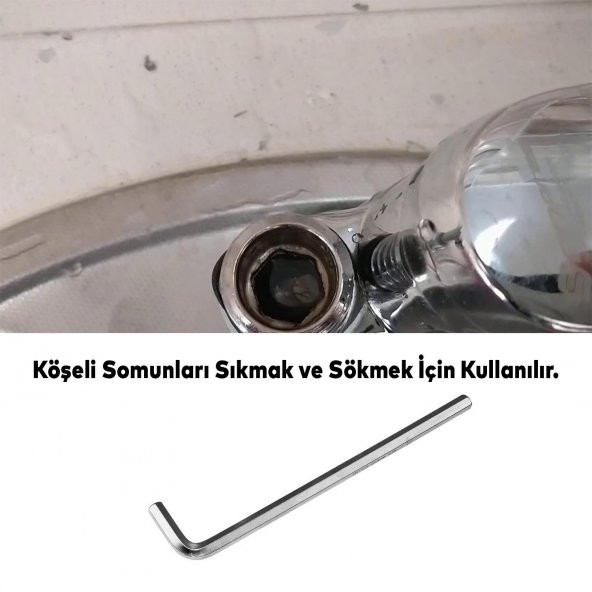 Eltos Allen Alyan Anahtar 5 mm Altıgen Vida Somun Sıkma Sökme ECA005 - 3