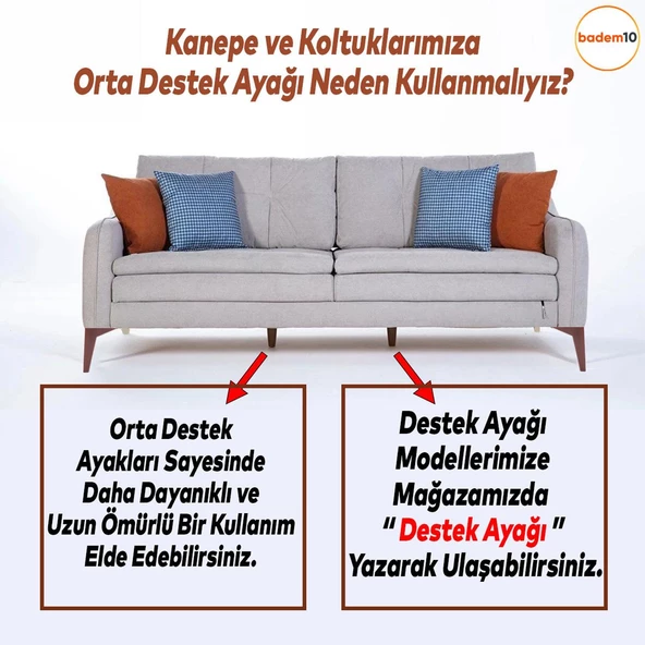 6'lı Set Mobilya Tv Ünitesi Çekyat Koltuk Kanepe Destek Ayağı 12 Cm Kahve Ahşap Desen Baza Ayakları - 9