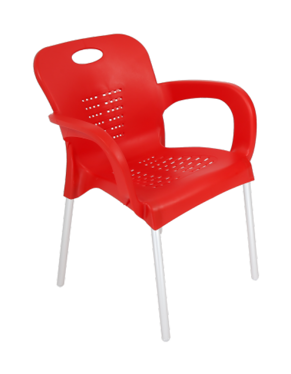 Nil Kollu Sandalye Kırmızı (3 Adet)