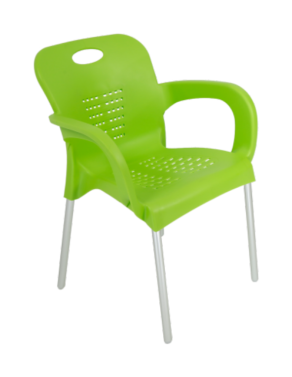 Nil Kollu Sandalye Yeşil (4 Adet)