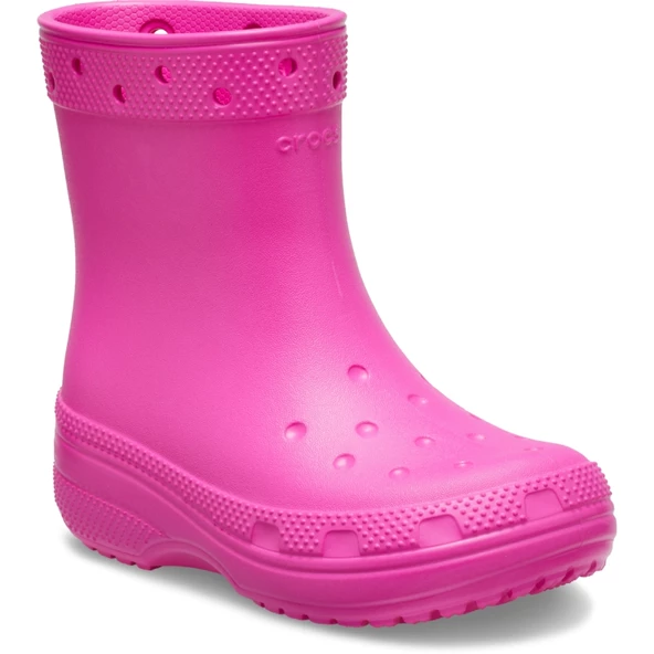 Crocs Classic Boot Çocuk Yağmur Botu 208544-6UB Pembe - 5