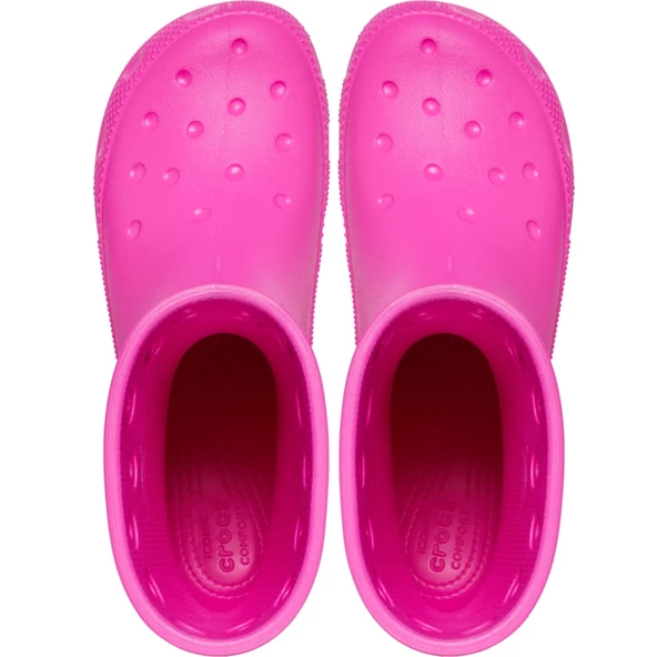 Crocs Classic Boot Çocuk Yağmur Botu 208544-6UB Pembe - 3