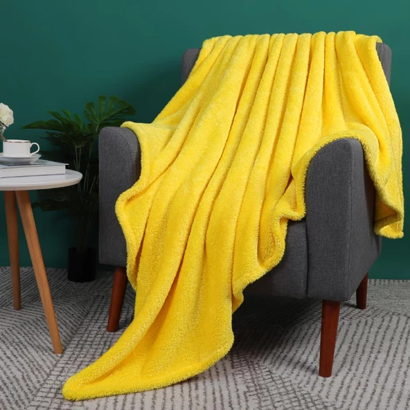Wellsoft Tek Kişilik Battaniye Sıcak Battaniye Tv Dekor Battaniyesi 100x170 - 8