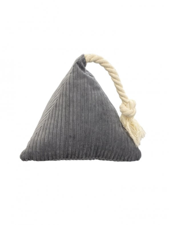 Pet Comfort İpli Prizma Köpek Oyuncağı Gri 17x30cm ürün görseli