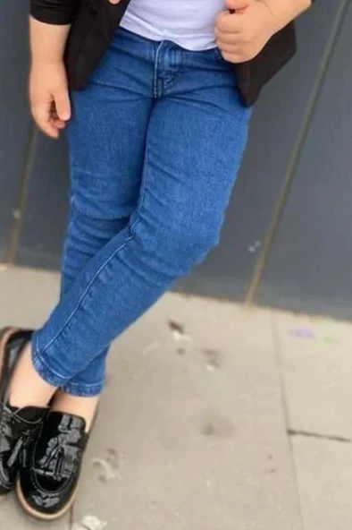 Erkek Çocuk Omzu ve Ceket Yakası Düğme Detaylı Cepli Blazer Ceketli Siyah Alt Üst Takım - 4