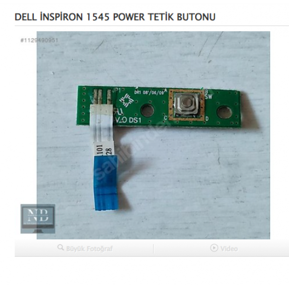 DELL İNSPİRON 1545 POWER TETİK BUTONU