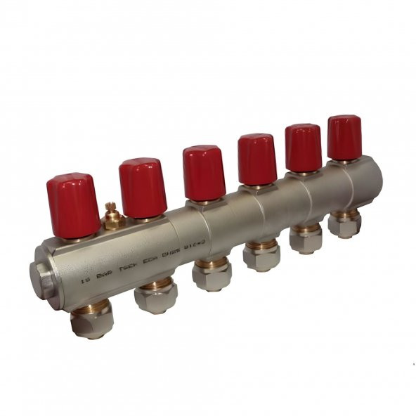 E.C.A 1 Debi Ayar Vanalı Kollektör 10lu Kırmızı ürün görseli 1