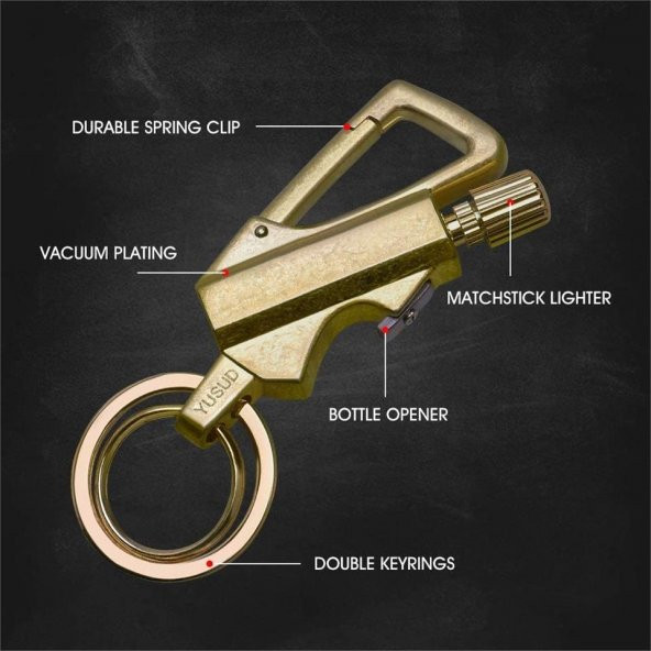 Zorro Sm-467T Benzinli Anahtarlık Kibrit Çakmak Altın Renk ürün görseli 1