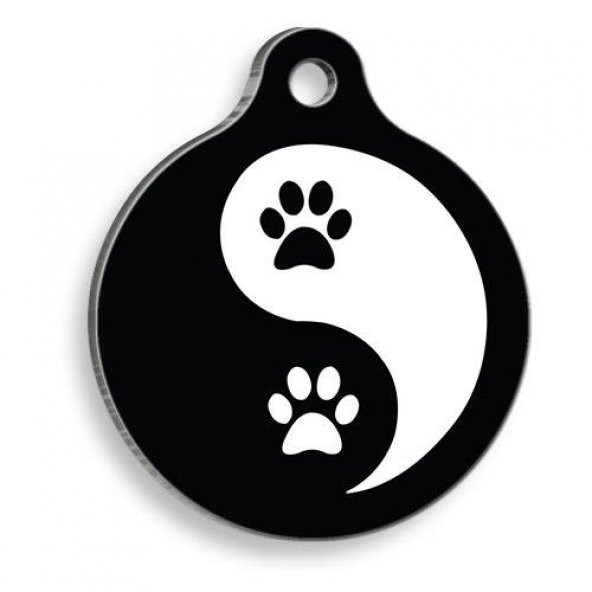 PetTagArt Qr Smart ID Yin Yang Patiler Kedi ve Köpek Künyesi