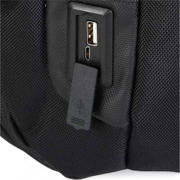ÇÇS 31300 Usb Çıkışlı Çapraz Sırt ve Göğüs Çantası Siyah - 3