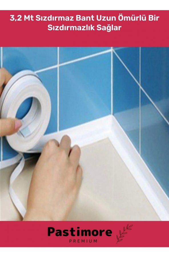 Duş Pvc Lavabo Küvet Tezgah Kenar Banyo Mutfak 3,2 Mt Su Sızdırmaz Geçirmez Yalıtım Bant - 2 Adet - 6