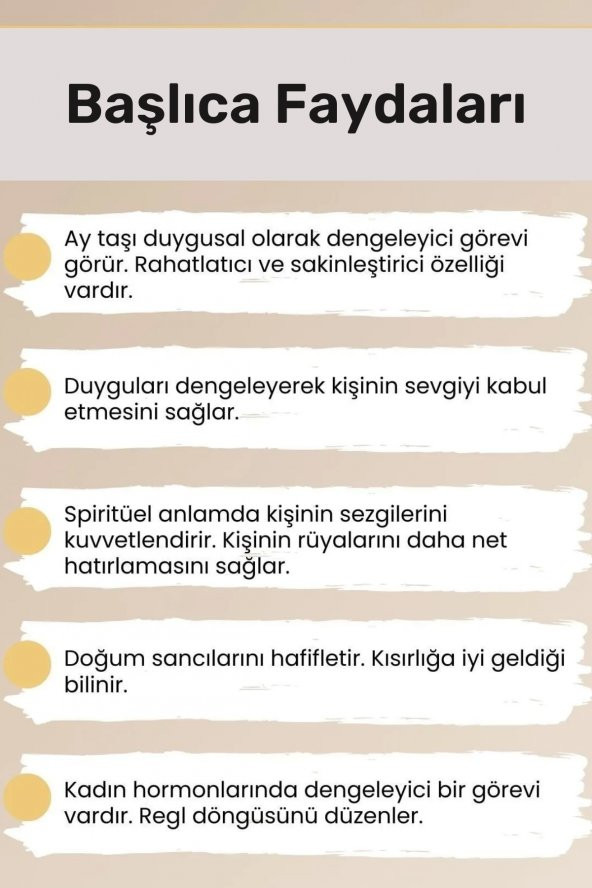 Unisex Orijinal Doğal Taş Ay Taşı Bileklik Rahatlatıcı Sakinleştirici Beyaz Aytaşı Denge Bilekliği - 5