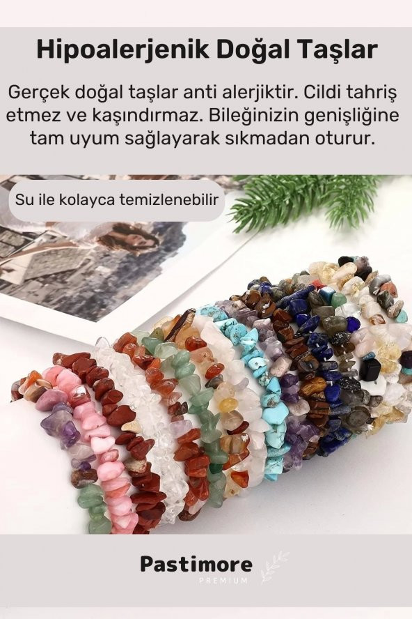 Unisex Orijinal Doğal Taş Ay Taşı Bileklik Rahatlatıcı Sakinleştirici Beyaz Aytaşı Denge Bilekliği - 6