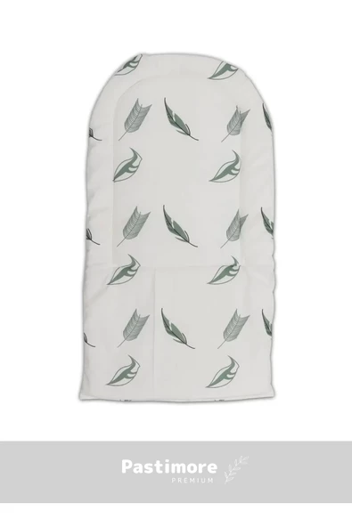 Premium Rahat Taşınabilir %100 Pamuk Beyaz Lüx Mama Sandalyesi Minderi - 3