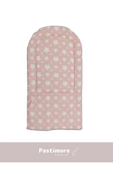 Premium Rahat Taşınabilir %100 Pamuk Pembe Lüx Mama Sandalyesi Minderi - 3