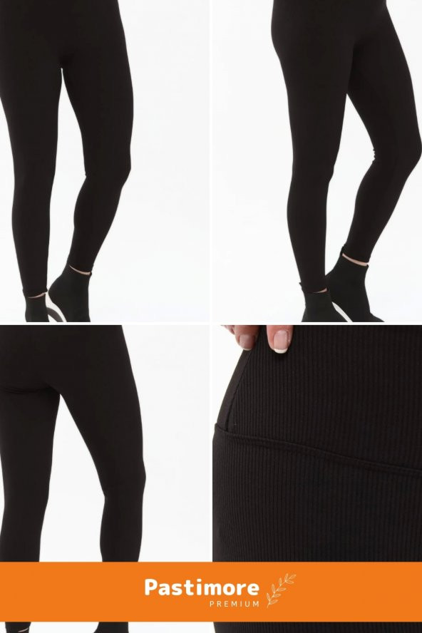 Kadın Konforlu Sporcu Modeli Yazlık Spor Taytı Fitness Gym Training Parlak Battal Fitilli Spor Tayt - 4