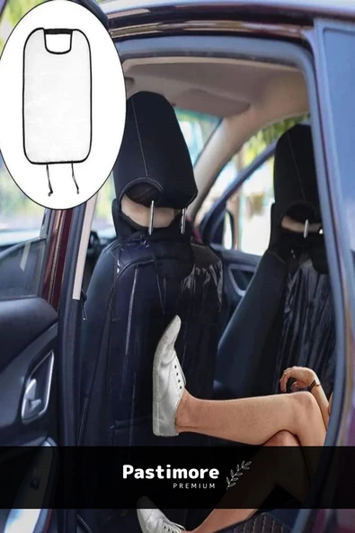 Premium 2 Adet Pvc Araç Kir Leke Örtüsü Koltuk Arkası Koruyucu Oto Çocuk Şeffaf Kılıfı - 2 Adet - 5