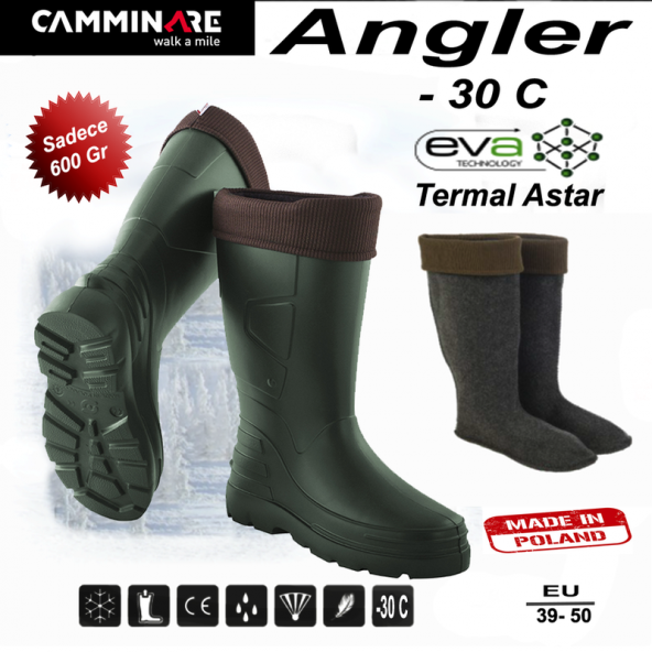 Camminare Angler Eva Çizme(-30°C) 46 - Standart