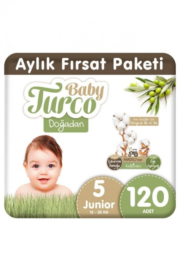 Baby Turco Doğadan 5 Numara Junior 120 Adet
