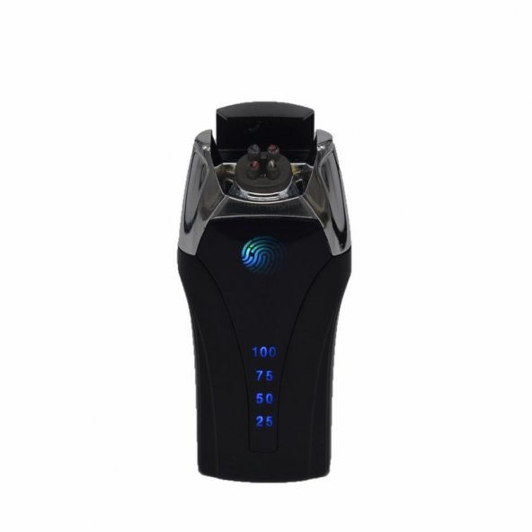 Dokunatik Led Göstergeli Usb Şarjlı Tesla Çakmak Siyah - 6