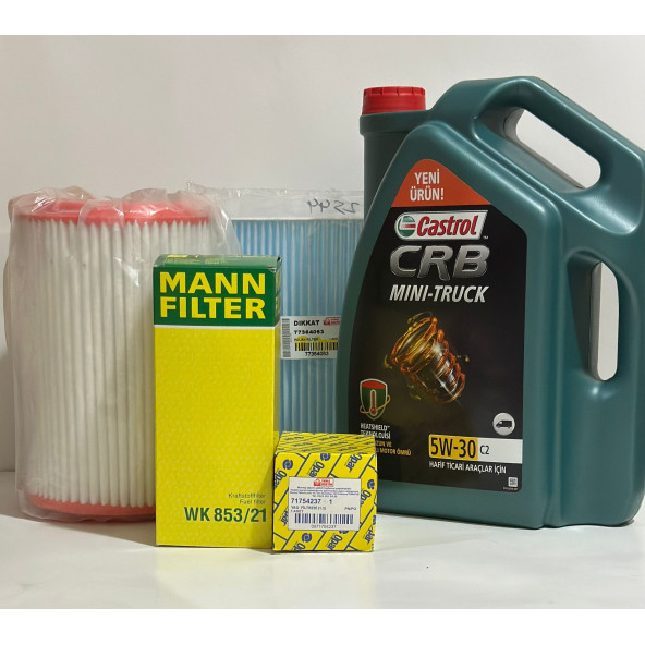 FİAT Ducato 2006-2012 ARASI 2.0 JTD 115 Multijet FİLTRE VE YAĞ BAKIM SETİ