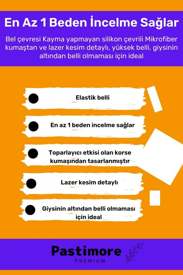 Yüksek Bel Toparlayıcı Lazer Kesim Dikişsiz Şerit Iz Göstermeyen Midi Slip Ten Rengi Silikonlu Külot - 3