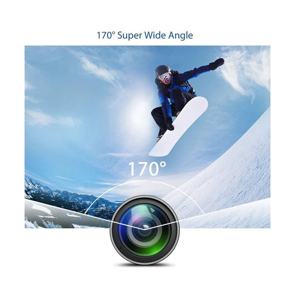 Aksiyon Kamerası Wi-Fi KS504 4K Ultra HD 170 Derece 32 Gb - Resim 5