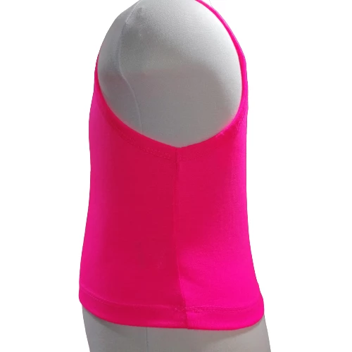 5-14 Yaş Kız Çocuk T-Shirt Crop Pembe Mor - Resim 4