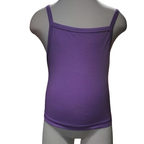 5-14 Yaş Kız Çocuk T-Shirt Crop Pembe Mor - Resim 7