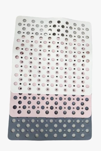 Kare Vantuzlu Banyo ve Duş Kaydırmazı, Küvet İçi Duşakabin Kaydırmaz Vantuzlu Banyo Paspası 54x54cm - 12