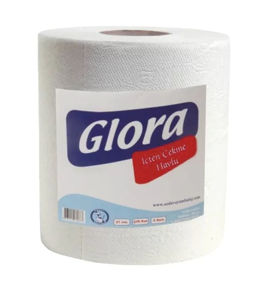 Glora İçten Çekmeli Havlu (6 lı 20 cm)