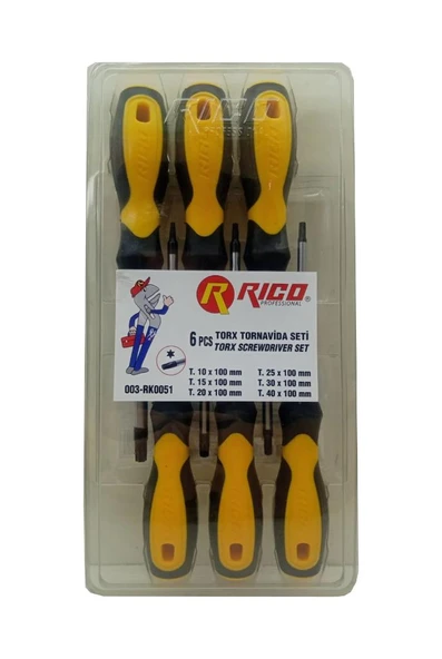 Rico 003-RK0051 Torx Tornavida Seti 6 Adet