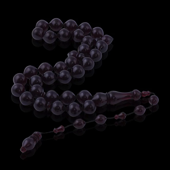 İstanbul Kesim Kırmızı Ateş Kehribar Tesbih TB75 - Resim 2