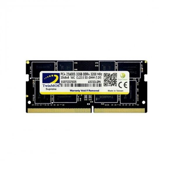 Twinmos MDD432GB3200N 32 GB DDR4 3200 MHz CL22 Ram